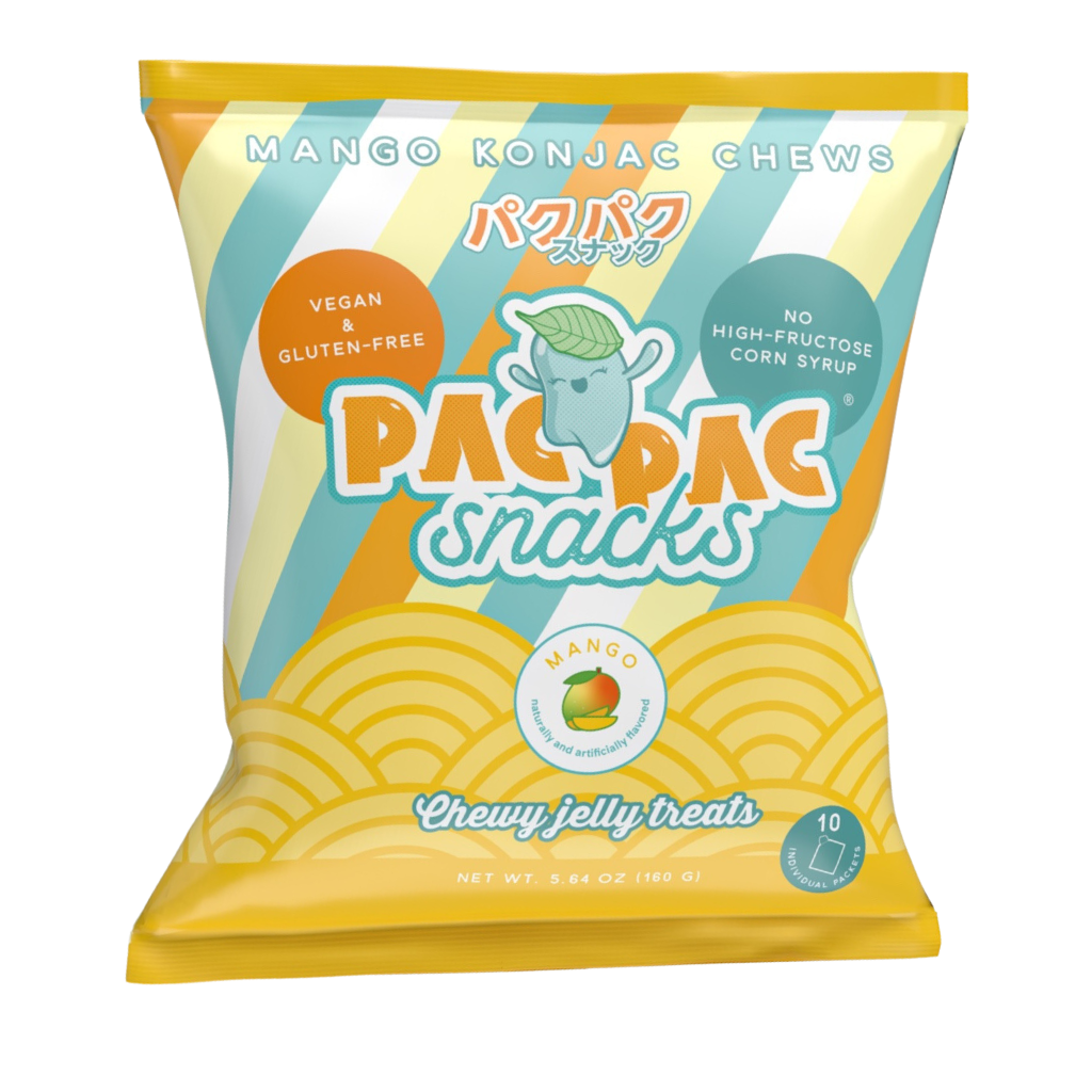 Pac Pac Vegan Konjac Chewy Jelly Treats Mango Flavor The