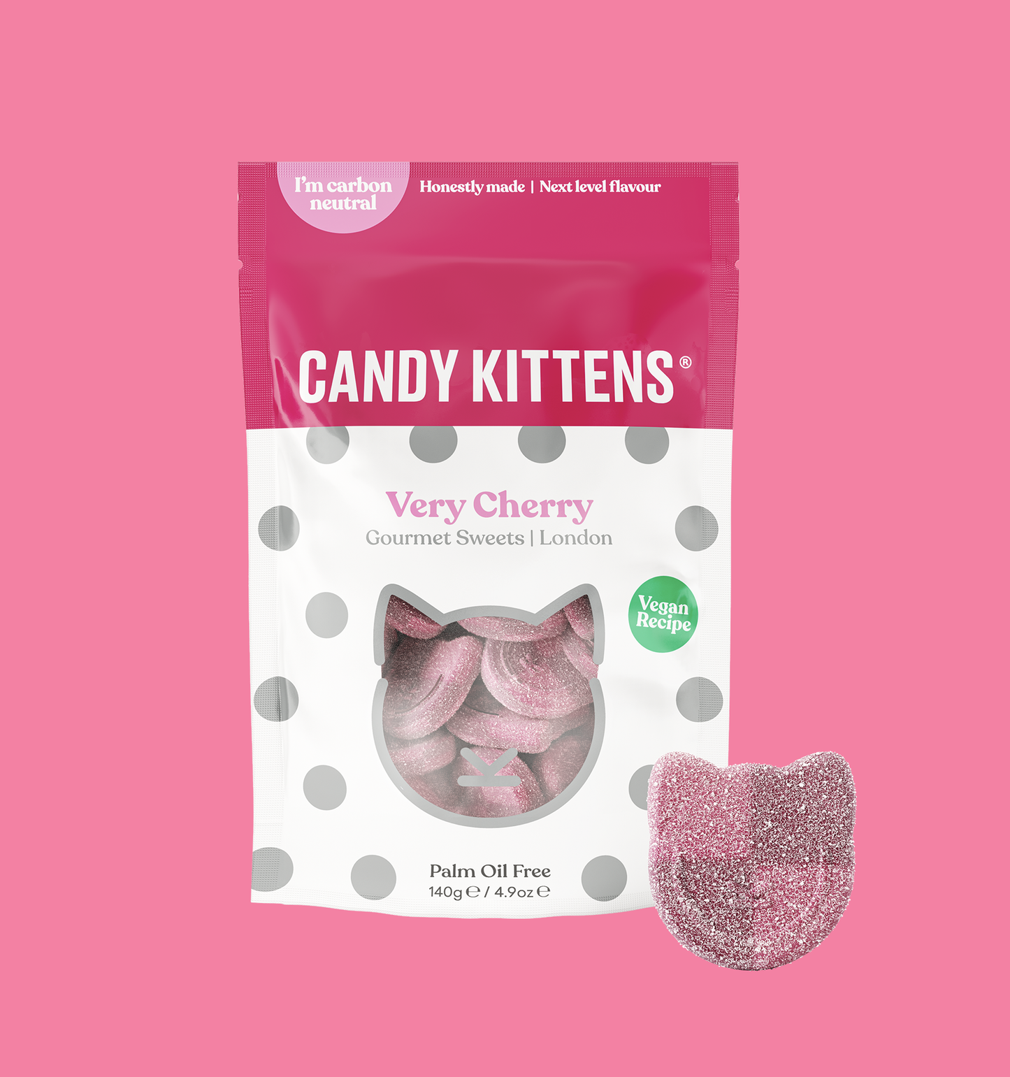 Candy Kittens Vegan Gummies - Very Cherry Flavor 🍒