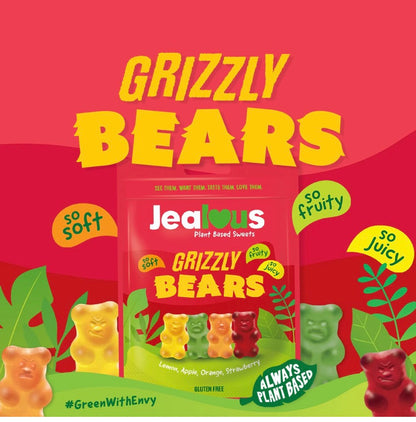 Jealous Vegan Grizzly Bear Gummies - Lemon, Apple, Orange, & Grapefruit 🐻