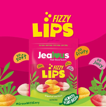 Jealous Vegan Fizzy Lips Gummies - Grapefruit and Peach 💋