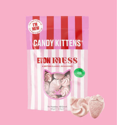 Candy Kittens Vegan Gummies - Strawberries & Cream (Eton Mess) Flavor