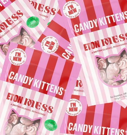 Candy Kittens Vegan Gummies - Strawberries & Cream (Eton Mess) Flavor