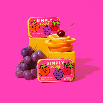 Simply Sours Hard Candy - Fruit Punch Flavor