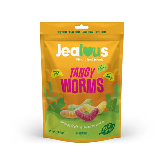Jealous Vegan Tangy Worm Gummies - Lemon, Apple, Orange, & Grapefruit 🐛