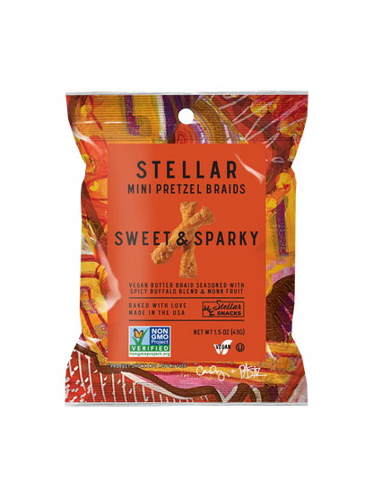 Stellar Snacks Vegan Mini Pretzel Braids - Sweet & Sparky 🔥