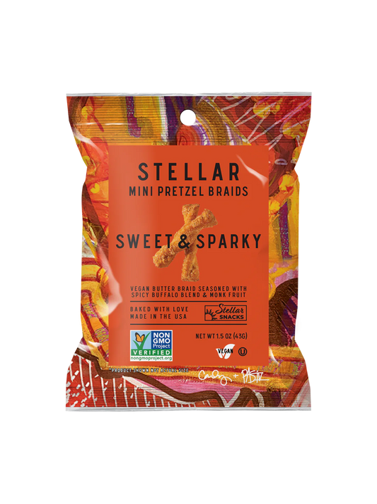 Stellar Snacks Vegan Mini Pretzel Braids - Sweet & Sparky 🔥